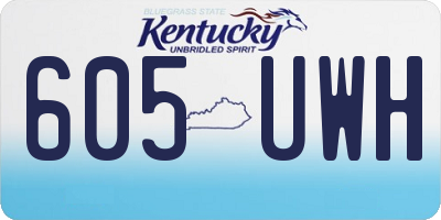 KY license plate 605UWH