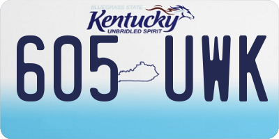 KY license plate 605UWK