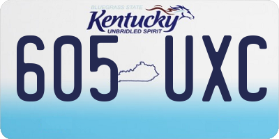 KY license plate 605UXC