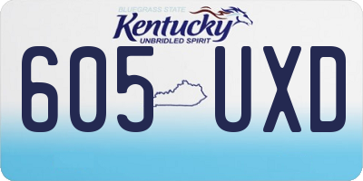 KY license plate 605UXD
