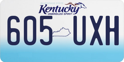 KY license plate 605UXH