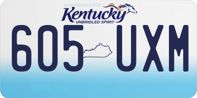 KY license plate 605UXM