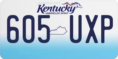 KY license plate 605UXP