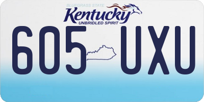KY license plate 605UXU