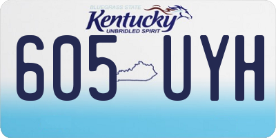 KY license plate 605UYH