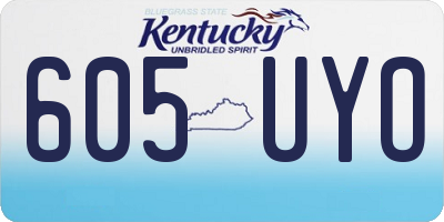 KY license plate 605UYO