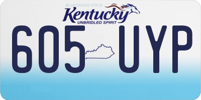 KY license plate 605UYP