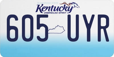 KY license plate 605UYR