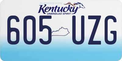 KY license plate 605UZG