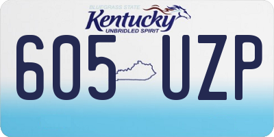 KY license plate 605UZP