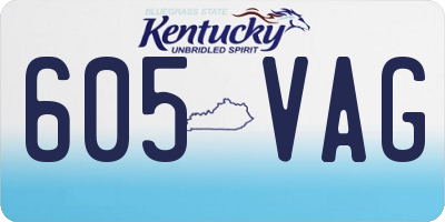 KY license plate 605VAG