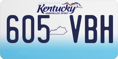 KY license plate 605VBH