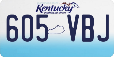 KY license plate 605VBJ