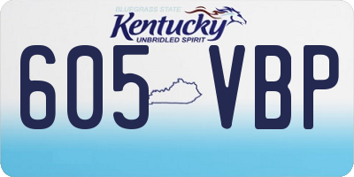 KY license plate 605VBP