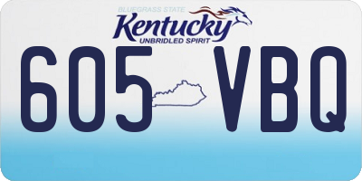 KY license plate 605VBQ