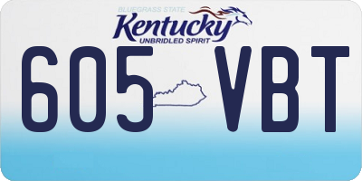 KY license plate 605VBT