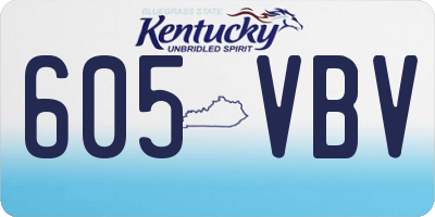 KY license plate 605VBV