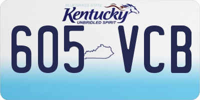 KY license plate 605VCB