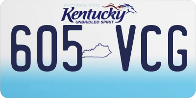 KY license plate 605VCG