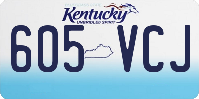 KY license plate 605VCJ