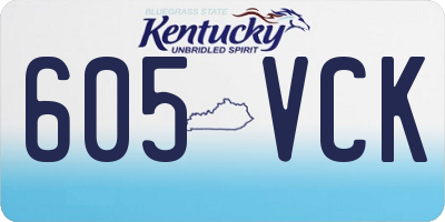 KY license plate 605VCK