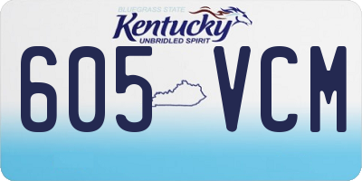 KY license plate 605VCM