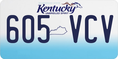 KY license plate 605VCV