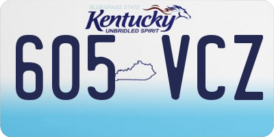 KY license plate 605VCZ
