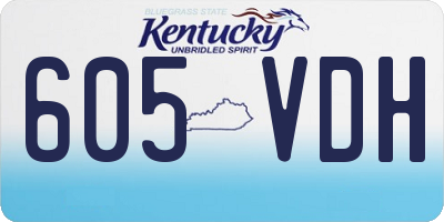 KY license plate 605VDH