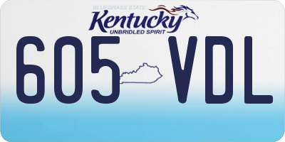 KY license plate 605VDL
