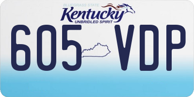 KY license plate 605VDP