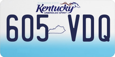 KY license plate 605VDQ