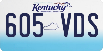 KY license plate 605VDS