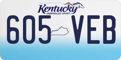 KY license plate 605VEB