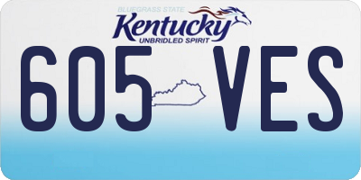 KY license plate 605VES