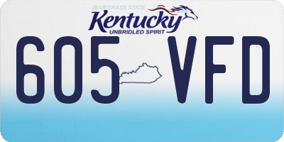 KY license plate 605VFD