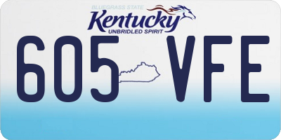 KY license plate 605VFE