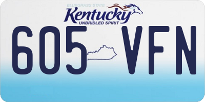 KY license plate 605VFN