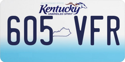 KY license plate 605VFR