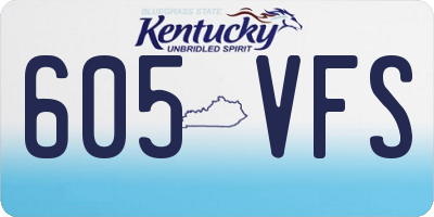 KY license plate 605VFS