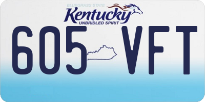 KY license plate 605VFT
