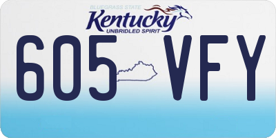 KY license plate 605VFY
