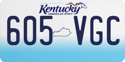 KY license plate 605VGC