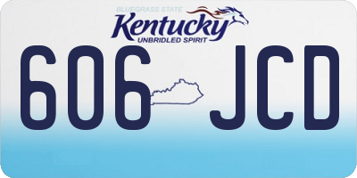 KY license plate 606JCD