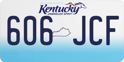 KY license plate 606JCF
