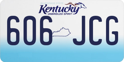KY license plate 606JCG