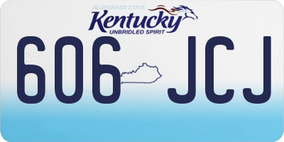 KY license plate 606JCJ