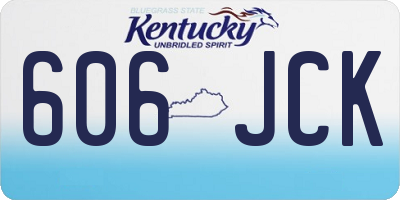 KY license plate 606JCK