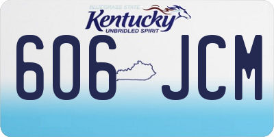 KY license plate 606JCM