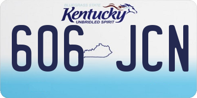 KY license plate 606JCN